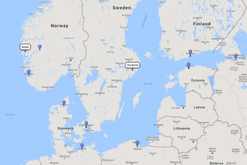 Viking Cruises, Norwegian Fjords, Scandinavia & Baltic cruise from Bergen 15d route